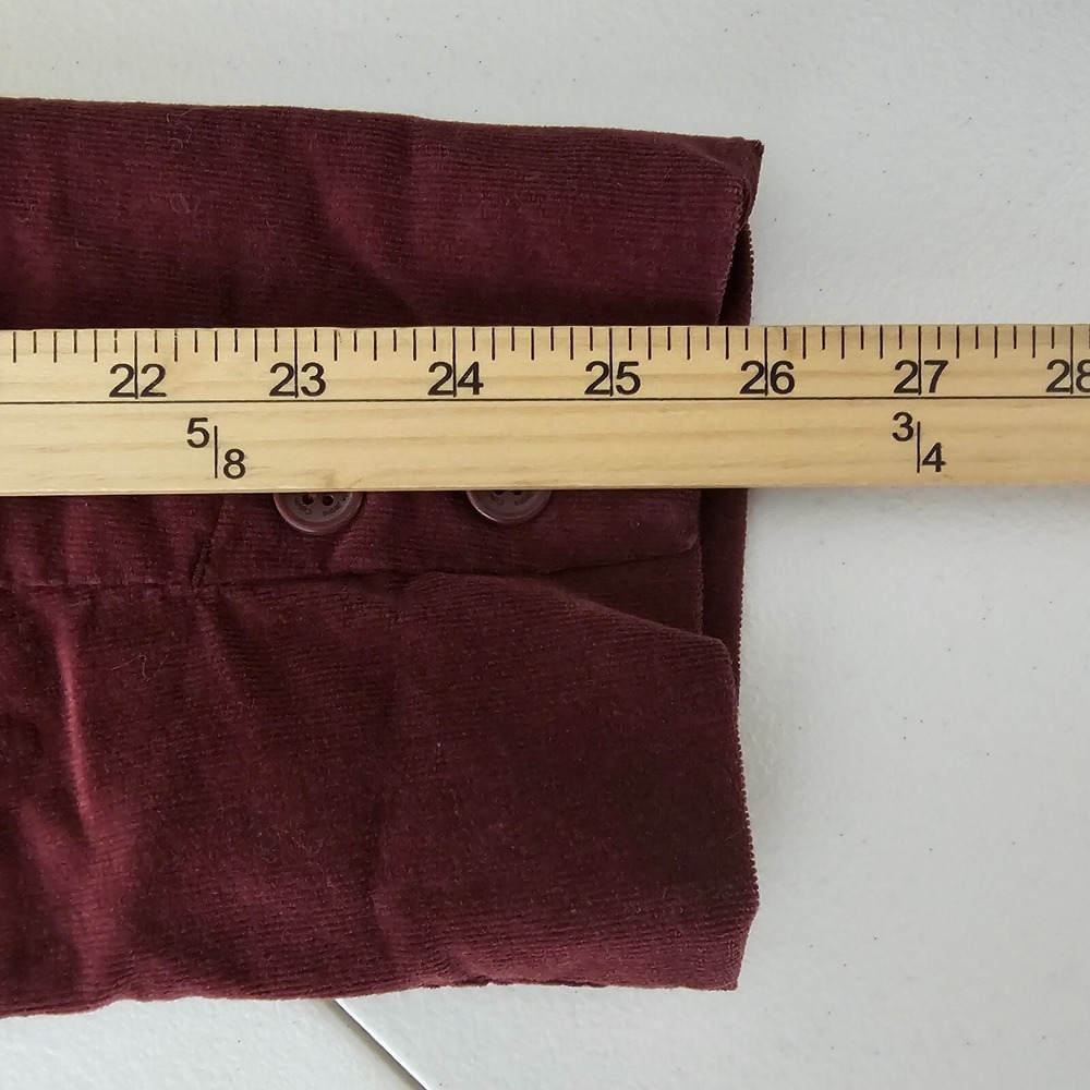 Calvin Klein‎ Jeans Womens Corduroy Sports Jacket One Button Career Burgundy  XL - Picture 8 of 10